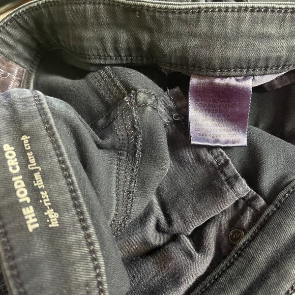 AG Adriano Goldschmied Jodi Crop Jean High-rise Slim Flare Stretch Blue Women 27 - Picture 9 of 12